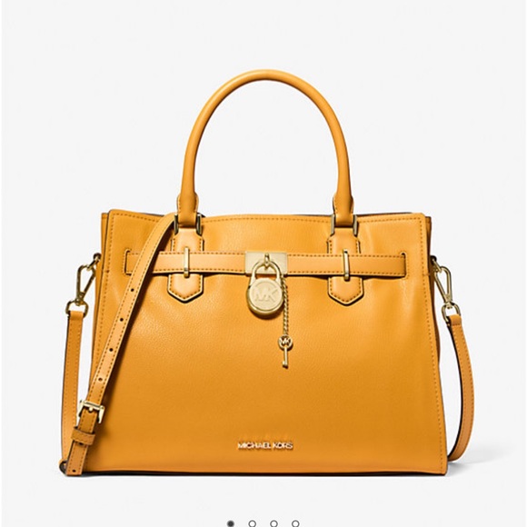MICHAEL KORS HAMILTON MEDIUM SATCHEL   COLOR: GOLDEN ROD NWT - Picture 14 of 15